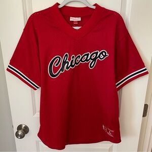 Mitchell & Ness Red Chicago Bulls Jersey